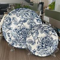 Ensemble de vaisselle florale en porcelaine à fleurs bleues vintage, 18 pièces, assiette en céramique de luxe de luxe, ensemble d'assiettes durables