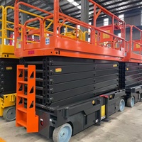 Plateforme élévatrice à ciseaux autopropulsée compacte 8m-16m, plateforme de travail aérienne hydraulique entièrement électrique