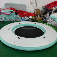 Extérieur Gonflable Rond Filet Flottant Chaises Longues Chaise Adulte Bronzage Pier Piscine à Vendre