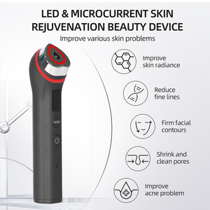 Dispositivo de Belleza Facial de Electroporación Portátil, Lifting Facial <span class=keywords><strong>ESM</strong></span>, Microcorriente, Luz de Cinco Colores, Tecnología sin Agujas, Resistente al Agua, Enchufe Europeo - Product Image 6