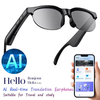 Lunettes intelligentes pour hommes et femmes, lunettes de soleil sans fil avec microphone intégré, haut-parleurs, assistant vocal tactile, traducteur intelligent IA, Gafas