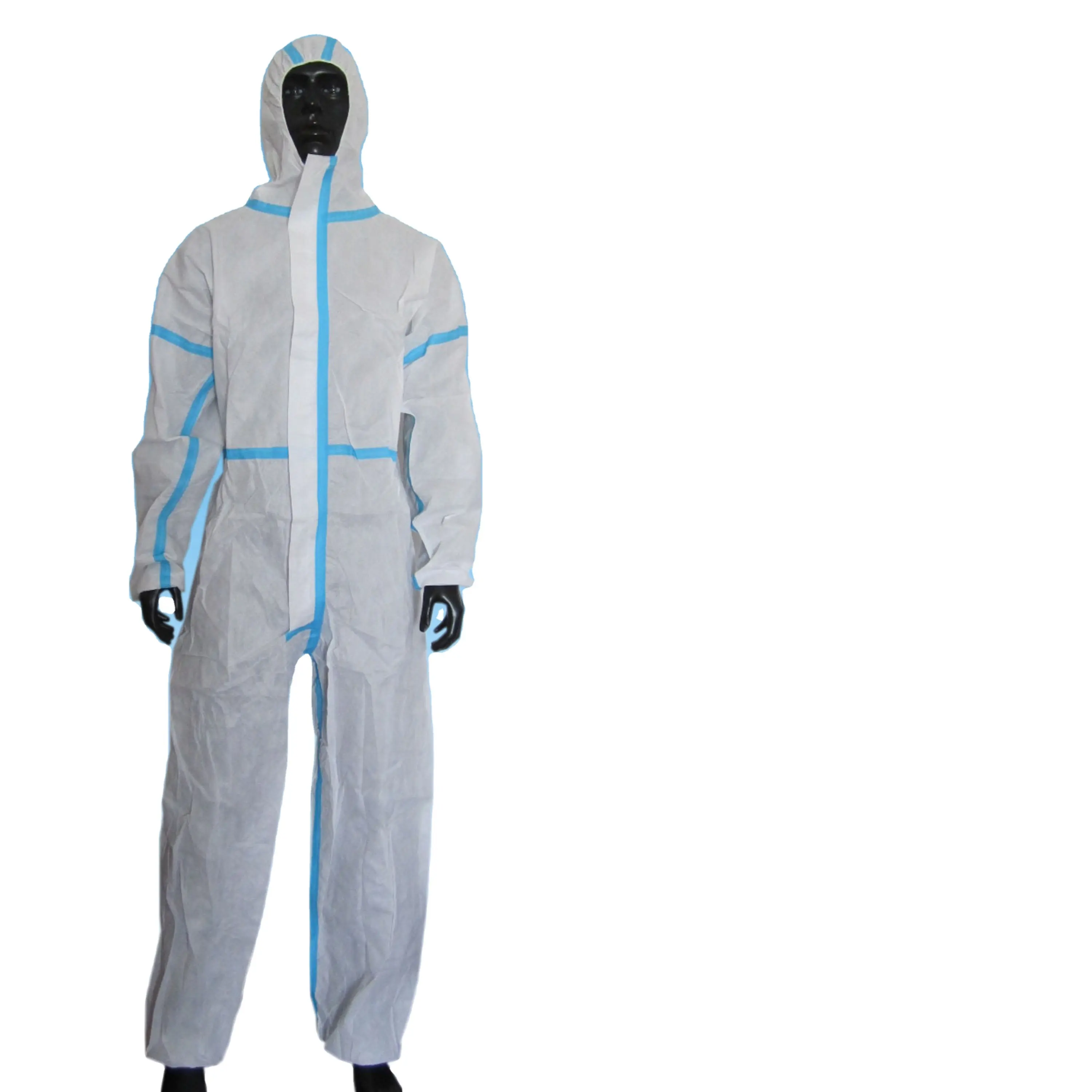 Wholesale Elastic Cuff Tyvek Disposable Coverall Suite Providing Protection and for Various Uses Waterproof Lab Clothing