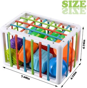 Baby Montessori giocattoli per attività sensoriali bambino Inny Bin forma sensoriale Sorter cubo giocattolo per <span class=keywords><strong>1</strong></span> <span class=keywords><strong>anno</strong></span> bambino ragazza <span class=keywords><strong>regali</strong></span> - Product Image 2