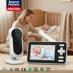 OEM ODM No <b>WiFi</b> Baby Monitor 4" IPS Screen Private Connection 720P <b>Camera</b> Infrared Night Vision VOX Crying Alarm Babyphone - Product Image 1