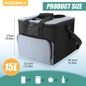 15L Portable Cooler Bag Car Cooler Watertight Liner Bag Soft Sided Thermoelectric Travel Cooler with Shoulder Strap - Product Image 4