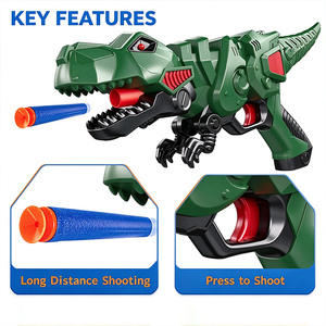 <span class=keywords><strong>Pistola</strong></span> Giocattolo Manuale a Proiettili Morbidi a Forma di Dinosauro T-Rex per Bambini, Blaster in Schiuma EVA con 10 Proiettili Morbidi, Gioco di Tiro all'Aperto, <span class=keywords><strong>Pistola</strong></span> Giocattolo Dinosauro - Product Image 3