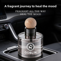 Diffuseur de parfum pour voiture, flacon en verre avec évaporation naturelle, parfum longue durée, désodorisant portable à suspendre