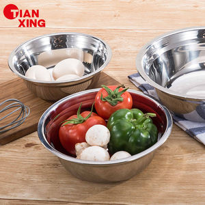 TIANXING Utensilios de cocina duraderos Comida Prerp Multi-tamaño Juego de cuencos de acero inoxidable Ensalada de verduras Cuenco de frutas Cuencos para mezclar - Product Image 4