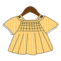 Nouvelle Arrivée Blouse Décontractée d'Été pour Bébé Fille à Épaules Dénudées, Imprimé Personnalisé, Chemise Confortable de Haute Qualité pour Enfants, Idéale pour les Jeux et les Sorties