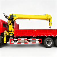 Grue montée sur camion fiable avec une hauteur maximale de 21,5 m et une capacité de 12 000 kg pour la construction et les levages lourds