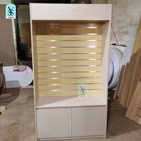 Vitrine en bois pour accessoires de téléphone, boîtiers d'ordinateur, étagère de rangement, panneau à fentes, crochet d'affichage pour présenter votre technologie et votre style