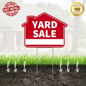 Panneaux de vente de jardin double face résistants aux intempéries avec piquets métalliques et autocollants fléchés, en matériau PP, service de découpe sur mesure - Product Image 2