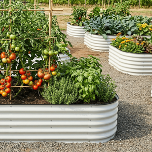 Grand bac à plantes d'extérieur surélevé, jardinière en métal surélevée pour la plantation de légumes et de fleurs en extérieur - Product Image 1