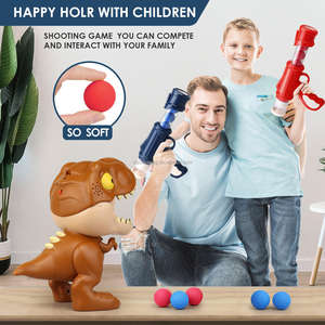 Vendita calda 2 pistole 1 dinosaur target shooting game Spray Dinosaur soft bullet gun - Product Image 2
