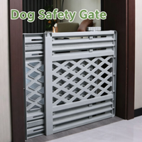 Barrière de sécurité pour animaux de compagnie en plastique, extensible, à fixation par pression, pour portes et escaliers, fabriquée par USMILEPET