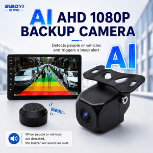 Caméra <span class=keywords><strong>de</strong></span> <span class=keywords><strong>recul</strong></span> AHD 1080P étanche avec vision nocturne, détection IA humaine et véhicule, alerte sonore et vision arrière - Product Image 2