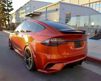 2016-2020 pour Tesla Model X Style amélioré aileron arrière en Fiber de carbone Kit de carrosserie d'aile pare-chocs aileron de coffre arrière