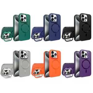 Funda con Soporte CHAOYIDIAN para <span class=keywords><strong>iPhone</strong></span> 16 15 <span class=keywords><strong>14</strong></span> <span class=keywords><strong>13</strong></span> 12 11 <span class=keywords><strong>Pro</strong></span> <span class=keywords><strong>Max</strong></span>, Carcasa Magnética con Carga Inalámbrica, Soporte para Cámara, Fundas Suaves Mate - Product Image 6