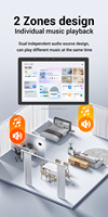 Amplificateur de musique d'ambiance intelligent 8 pouces, nouvelle interface utilisateur, 2 zones avec Alexa, Android 11, contrôle mural Wi-Fi, 8x25W, compatible tablette tactile