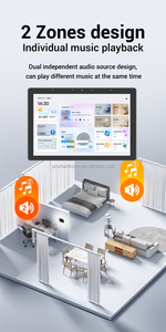 Smart Home Amplificador de Música de Fundo de 8 Polegadas Nova UI 2 Zona com Alexa <span class=keywords><strong>Android</strong></span> 11 Wifi Controle de Parede 8x25W Touch Tablet - Product Image 3
