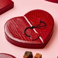 Boîte à chocolats en forme de cœur pour la Saint-Valentin, boîtes à biscuits, emballages pour Noël, mariage, bonbons, cadeaux, boîtes en cuir de qualité supérieure pour dattes