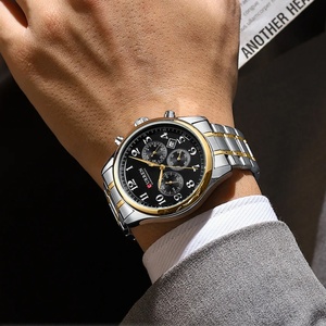 Montre à quartz pour homme CURREN 8466, étanche, chronomètre, date, mode avancée, bracelet en acier inoxydable, montre de sport originale pour homme - Product Image 2