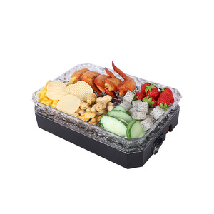 Glowing Fruit Platter Rectangle <b>Battery</b> Powered Ice Pattern KTV Party Snack Dessert Tray - Product Image 5