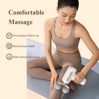 Pistolet de massage fascia compact 6 têtes, masseur de cou rechargeable sans fil vibrant portable pour usage domestique avec fonction musicale