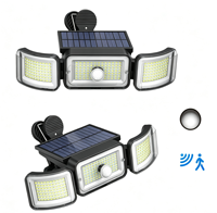 Focos Solares Integrados de Jardín con Múltiples Cabezales LED Estilo Clip 218/270/348