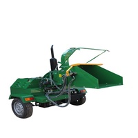 Ce Mobile 35HP Alimentation Hydraulique Jardin Foresterie Déchets Branches D'arbres Bûche Tambour Broyeur Broyeur Déchiqueteuse À Bois Machine