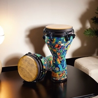 Wholesale Musical Instruments Hand Percussion Drum Colorful Djembe 8/10/12 Inch African Drum Master's Drum Sheepskin Heads
