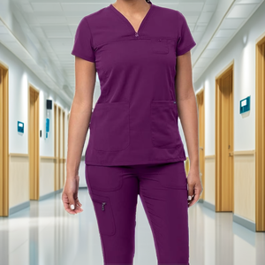 Service OEM NUTSY SPORTS Ensembles d'uniformes médicaux unisexes à manches courtes en coton et polyester, avec détection d'aiguilles et fusion sans couture - Product Image 2