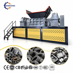 Broyeur de pneus en caoutchouc, machine de recyclage de pneus usagés pour la production de granulés et de poudre, avec convoyeur et tuyau. - Product Image 1