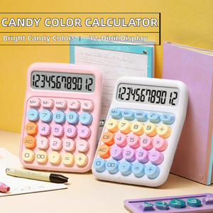 Calculadora Escolar Multifunción de 12 Dígitos, Color Caramelo, de Plástico, con Batería, para Niñas, Linda - Product Image 2