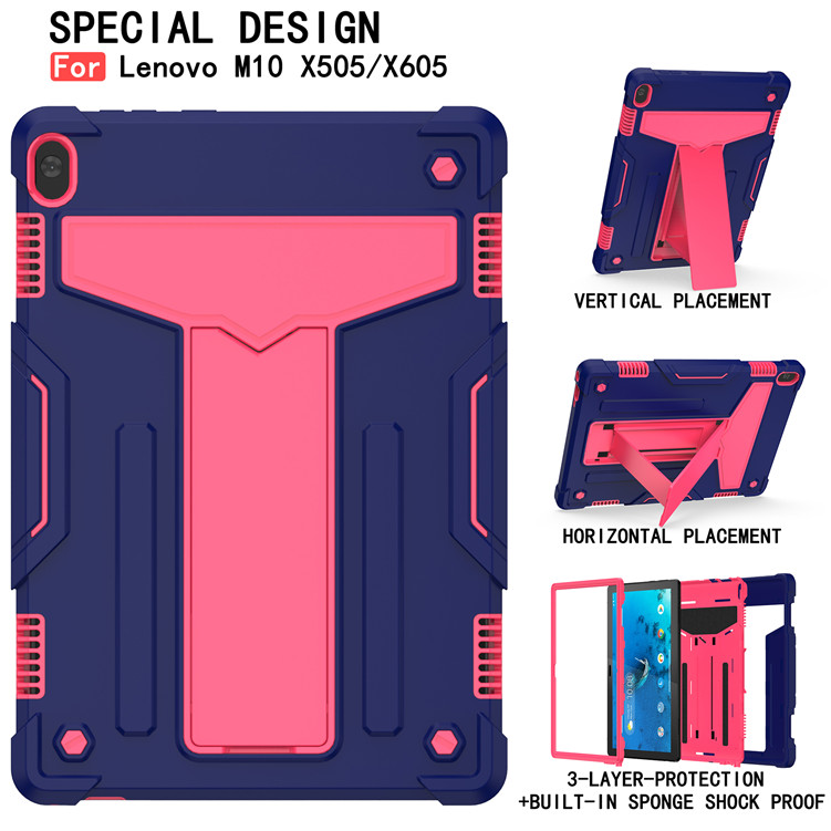 Bleu marine + Rose Rouge