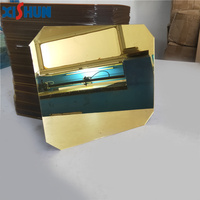 Feuille de miroir acrylique or Flexible de coupe multifonctionnelle 4*8 doré 1mm 2mm 3mm vente en gros