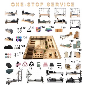 Máquina de Pilates Reformer Plegable de Madera de Roble Blanca, Portátil y Compacta para Uso en Casa o Estudio - Product Image 5