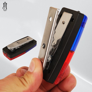 <span class=keywords><strong>Mini</strong></span> lampe de signalisation rouge et bleue avec lampe torche LED, lampe de circulation pour épaule - Product Image 3