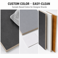 Panneau MDF mélaminé couleur personnalisée, panneau de fibres de bois couleur unie mate/effet bois, idéal pour les armoires modernes sur mesure