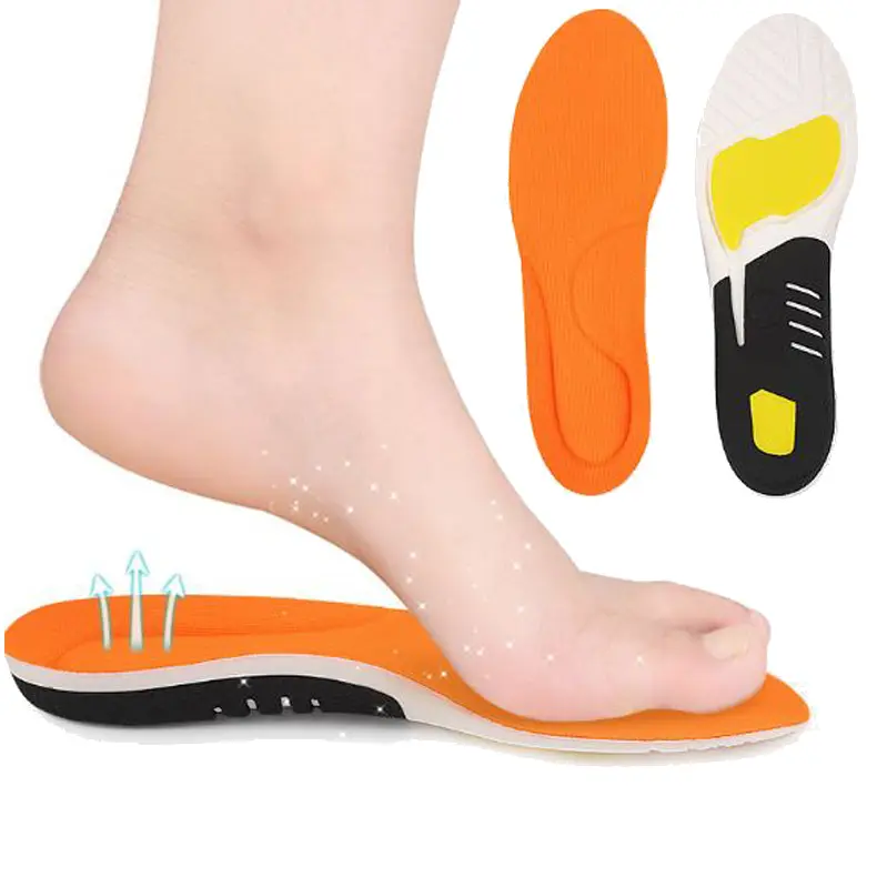 Plantillas para los hombres y las mujeres de calzado-Super grueso ortopédicos de espuma de memoria para los <span class=keywords><strong>pies</strong></span> planos y dolor en el pie-corriendo de plantillas de zapatos