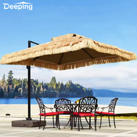 Parasols pour glamping parapluies d'extérieur jardin parasol de plage en paille résistant au vent