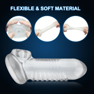 Anneau pénien épaississant et doux pour l'agrandissement du pénis, jouet sexuel pour hommes, produit sexuel, agrandisseur de pénis - Product Image 4
