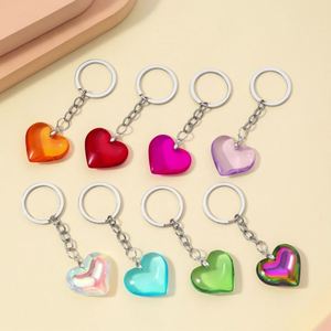 Nuevo Llavero de Corazón Arcoíris de Moda, Decoración para Bolsos, Llavero de Corazón 3D de Cristal Colorido para Niñas - Product Image 2
