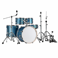 Advanced 5-Piece Jazz Drum Set with 3 Cymbals Heavy Duty Metal & Wood High-End Musical Instrument