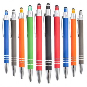 High Quality Custom Logo Rubber Coated Metal Ballpoint <b>Pen</b> Promotion Gift Soft Touch with <b>Multi</b>-<b>Color</b> for Business and School - Product Image 2