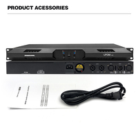 Amplificateur de puissance numérique de classe D, haut-parleurs 2 canaux, boîtier métallique 1U, réglage de sortie 1000W 8Ω, 1200W 4Ω, 1600W 2.5Ω, 1V 0.775V