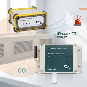 <b>Wireless</b> CO <b>Sensor</b> System Base Station with <b>Temperature</b> Humidity Monitoring for Environmental Safety - Product Image 1
