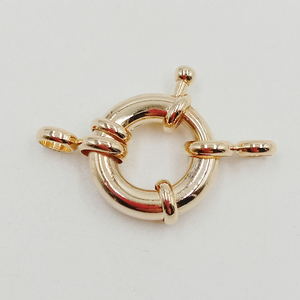 Chất lượng cao 18K vàng mạ đồng thủy thủ Clasp cho đồ trang sức, 15 mm bán buôn kim loại dây kết thúc clasp, Vòng Cổ hoặc vòng đeo tay Clasp - Product Image 1