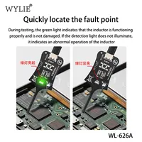 Détecteur d'inductance WYLIE WL626A, testeur d'induction électromagnétique pour la réparation de cartes mères de téléphones, localisation rapide des points de panne