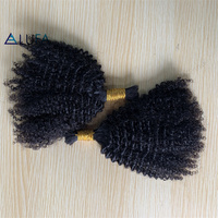 CF 278 Noir Afro Kinky Curl Cheveux Humains en Vrac pour Micro Twist pour Crochet Dreadlocks 100% Extensions de Cheveux Humains Remy Crochet